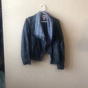 Black leather jacket